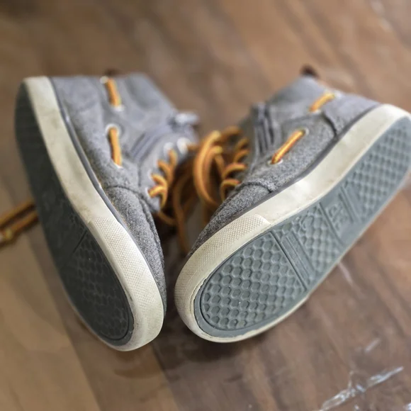 GAP Gray Kids Boots with Orange Laces - Picture 2 of 3